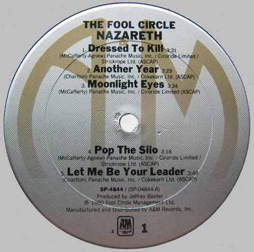 Nazareth (2) : The Fool Circle (LP, Album)