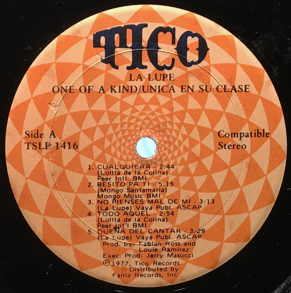 La Lupe : One Of A Kind = Unica En Su Clase (LP, Album)