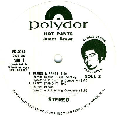 James Brown : Hot Pants (LP, Album, Promo)