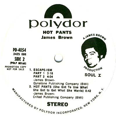 James Brown : Hot Pants (LP, Album, Promo)