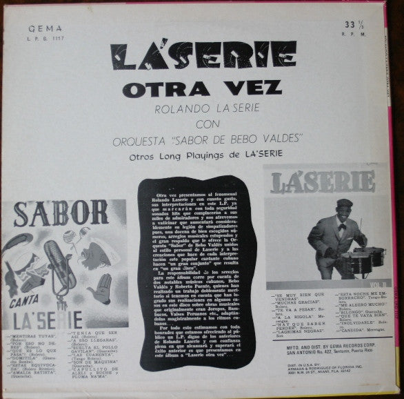 Rolando La Serie : Otra Vez (LP, Album)