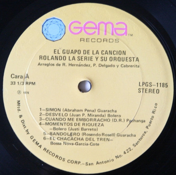 Rolando La Serie : El Guapo De La Cancion (LP, Album, RE)