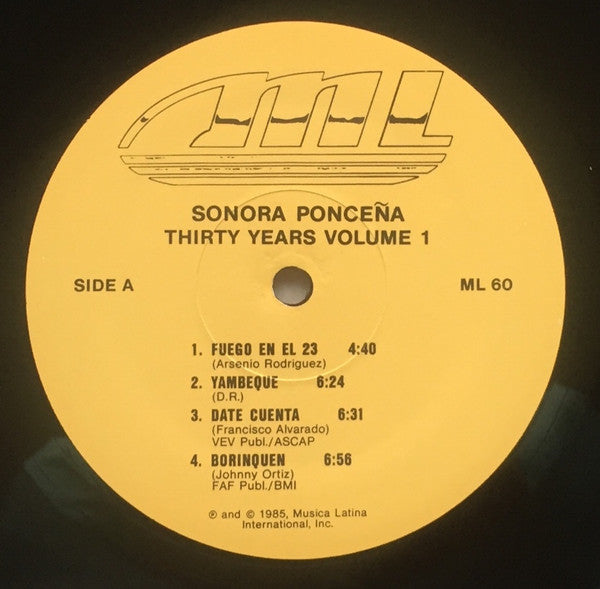 Sonora Ponceña* : 30th Anniversary Vol.1 (LP, Comp)