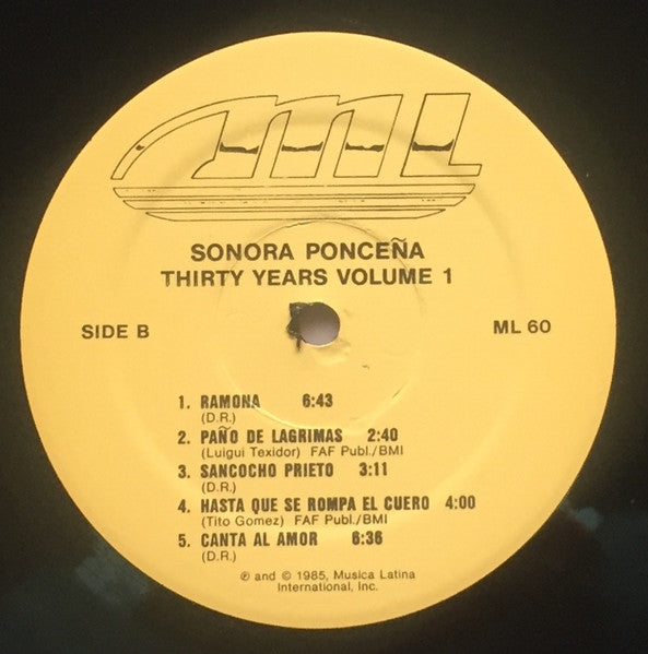 Sonora Ponceña* : 30th Anniversary Vol.1 (LP, Comp)