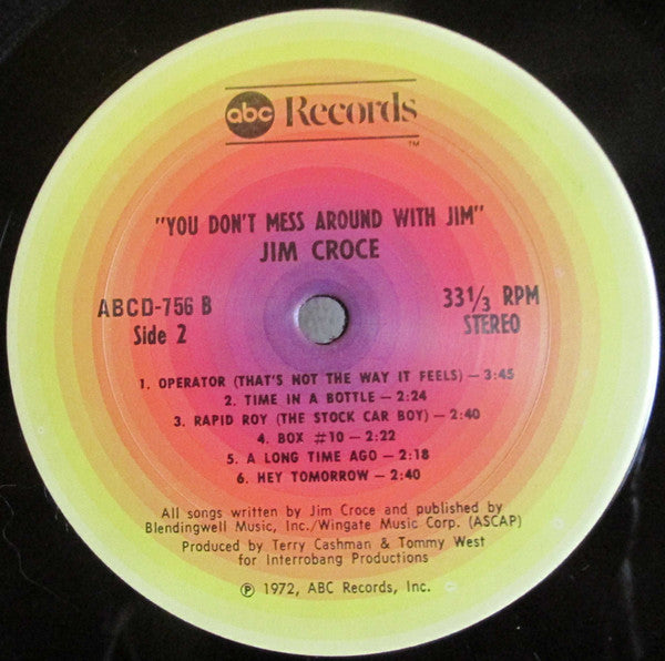 Jim Croce : You Don't Mess Around With Jim (LP, Album, Club, Gat)