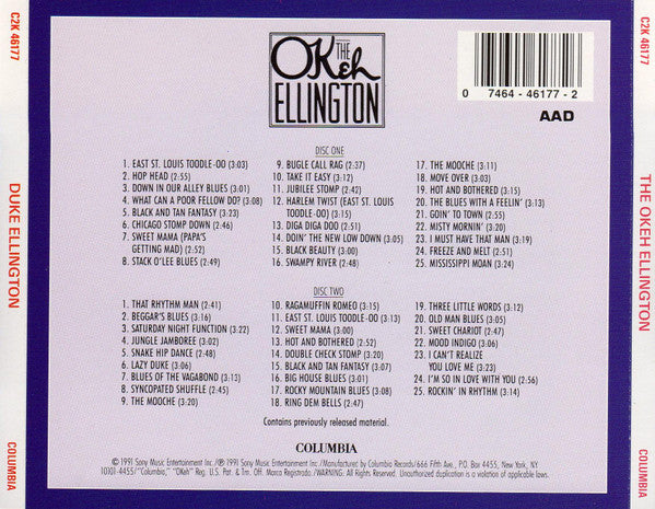 Duke Ellington : The OKeh Ellington (2xCD, Comp, Mono, RM)