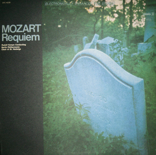 Wolfgang Amadeus Mozart, Rudolf Kempe, Berliner Philharmoniker, Chor Der St. Hedwigs-Kathedrale Berlin : Requiem (LP)