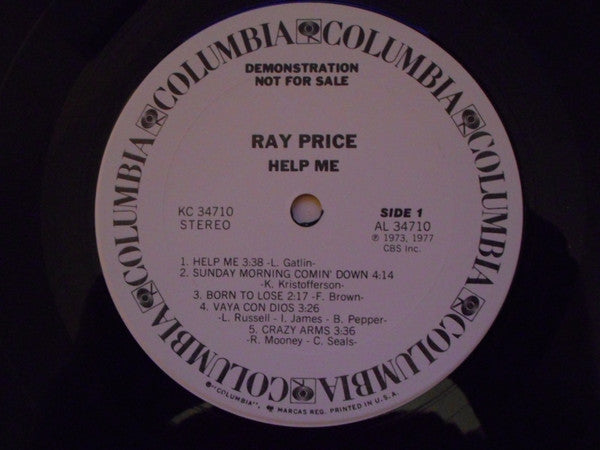 Ray Price : Help Me (LP, Comp, Promo)