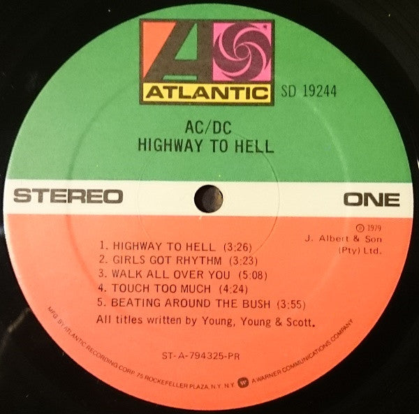 AC/DC : Highway To Hell (LP, Album, PR )