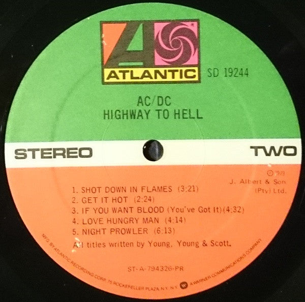 AC/DC : Highway To Hell (LP, Album, PR )