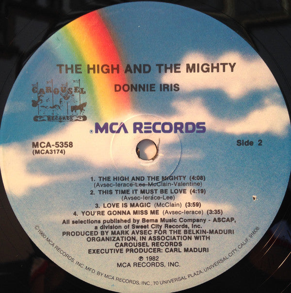 Donnie Iris And The Cruisers : The High And The Mighty (LP, Album)