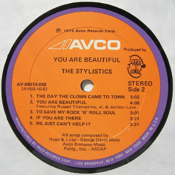 The Stylistics : You Are Beautiful (LP, Album, San)