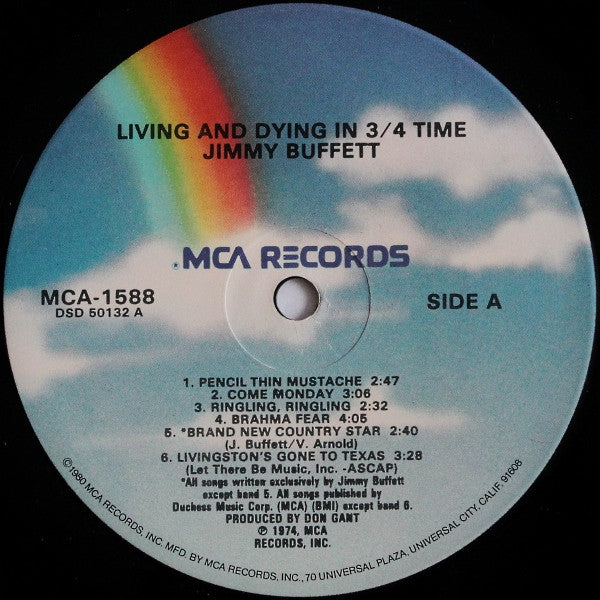 Jimmy Buffett : Living And Dying In 3/4 Time (LP, Album, RE)