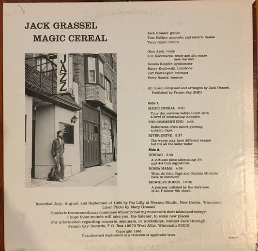 Jack Grassel : Magic Cereal (LP)