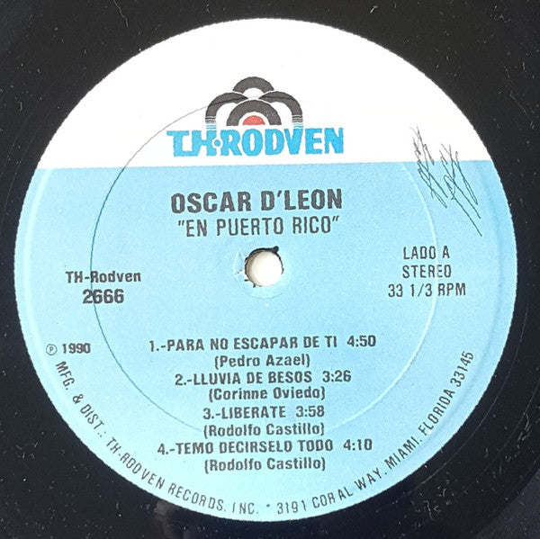 Oscar D'Leon* : En Puerto Rico (LP, Album)