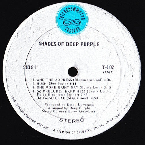 Deep Purple : Shades Of Deep Purple (LP, Album, Ter)