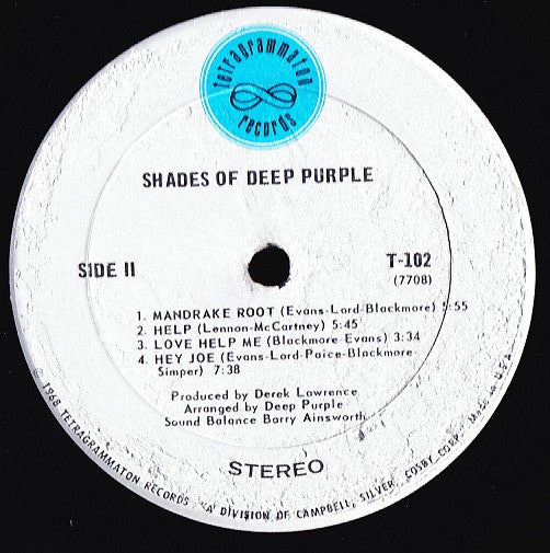 Deep Purple : Shades Of Deep Purple (LP, Album, Ter)