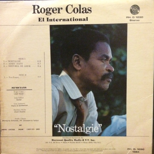 Roger Colas : Nostalgie (LP, Album)