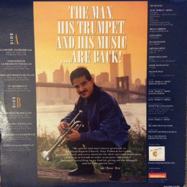 Luis "Perico" Ortiz :  The Man, The Trumpet And His Music... Are Back! (LP, Album)