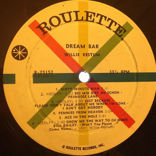 Willie Restum And His Trio : Recorded Live At The Dream Bar Miami Beach (LP, Album, Mono)