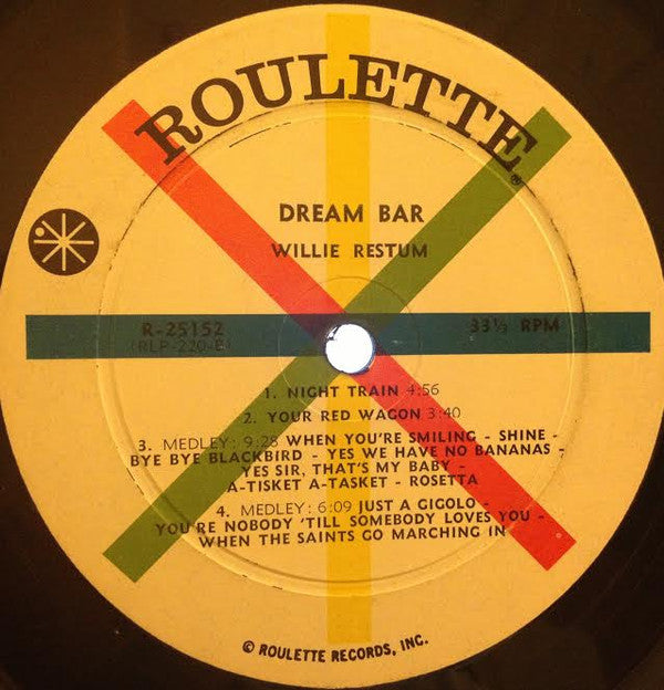 Willie Restum And His Trio : Recorded Live At The Dream Bar Miami Beach (LP, Album, Mono)
