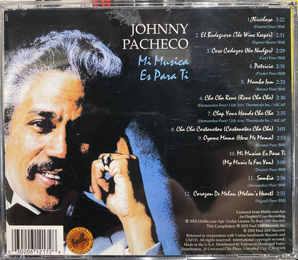 Johnny Pacheco : Mi Musica Es Para Ti (CD, Album, RE, RM)