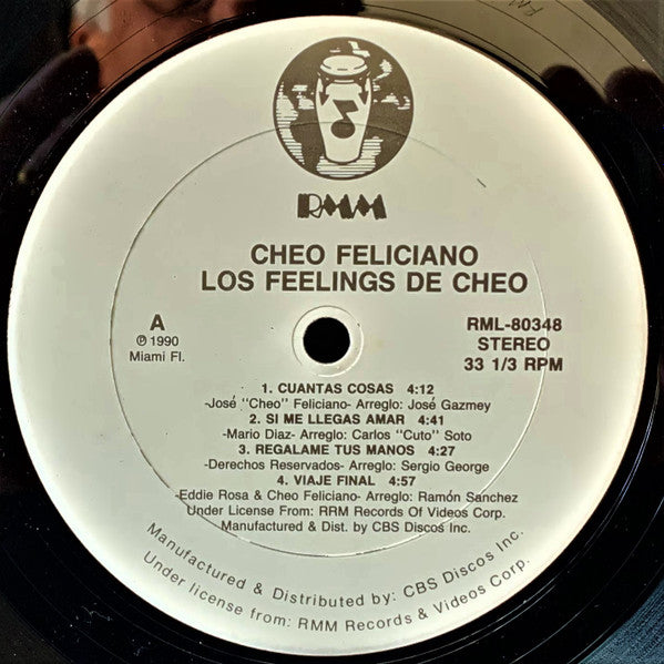 Cheo Feliciano : Los Feelings De Cheo (LP)