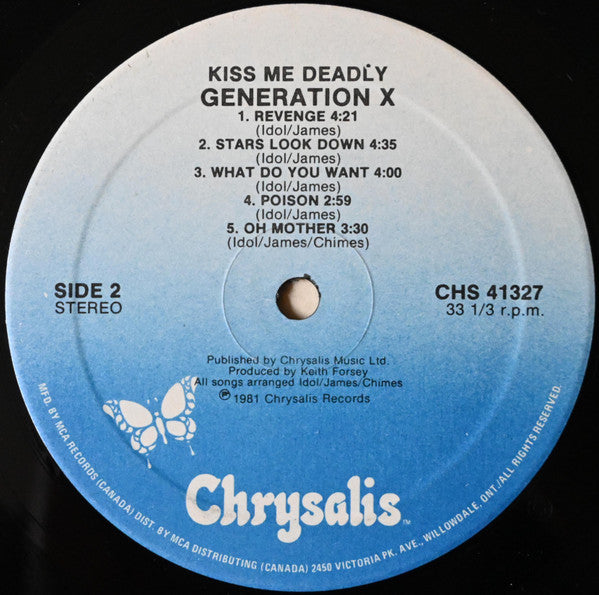 Generation X (4) : Kiss Me Deadly (LP, Album, RE)
