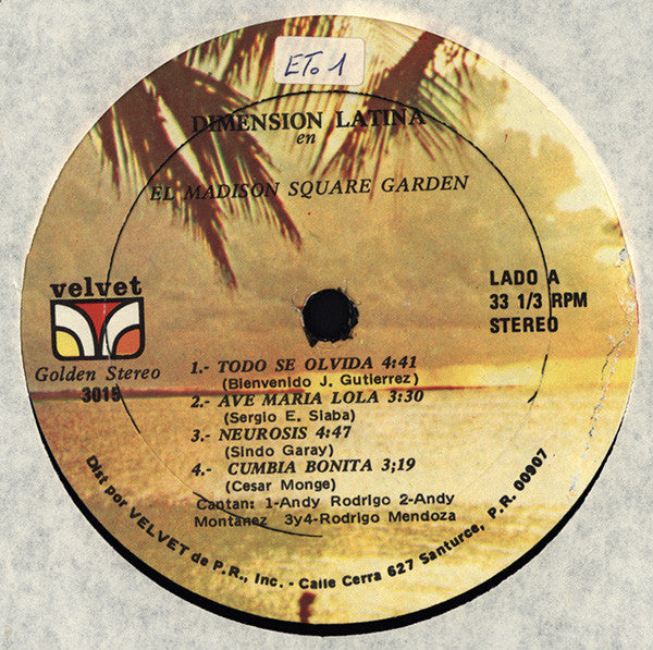 Dimension Latina : En El Madison Square Garden (LP, Album)