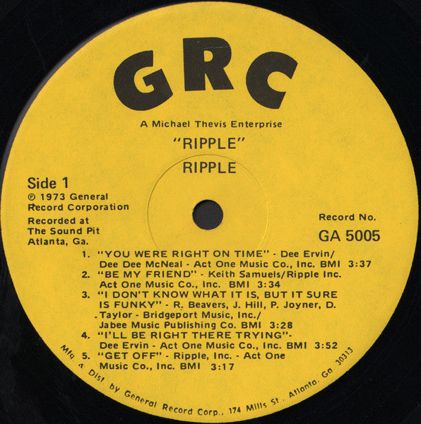Ripple : Ripple (LP, Album)