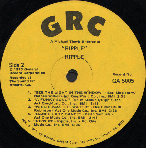 Ripple : Ripple (LP, Album)