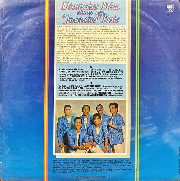Diomedes Diaz* Ahora Con "Juancho" Rois* : Ganó El Folclor (LP, Album)