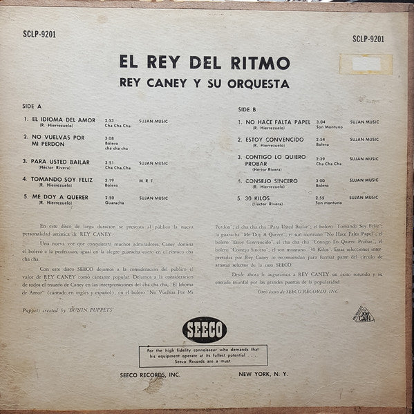 Rey Caney Y Su Orquesta : El Rey Del Ritmo (LP)