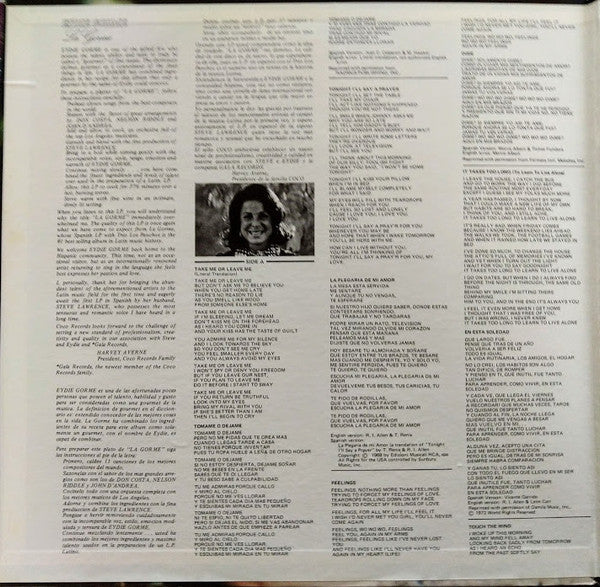 Eydie Gormé And El Nuevo Mundo Orchestra : La Gorme  (LP, Album, Mono, Gat)