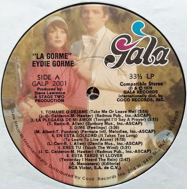 Eydie Gormé And El Nuevo Mundo Orchestra : La Gorme  (LP, Album, Mono, Gat)