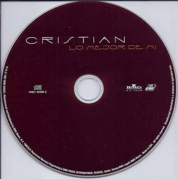 Cristian* : Lo Mejor De Mi (CD, Album)