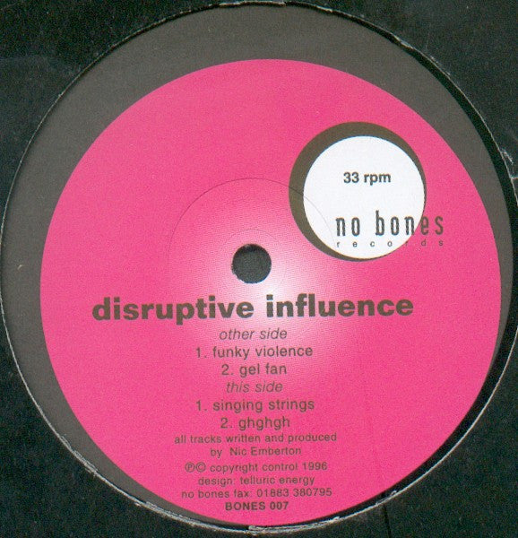 Disruptive Influence : Funky Violence (12")