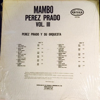 Perez Prado : Mambo Vol. III (LP, Comp)