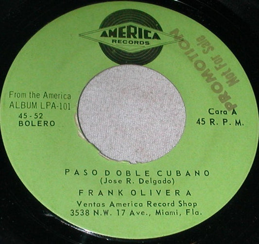 Frank Olivera : Paso Doble Cubano (7")