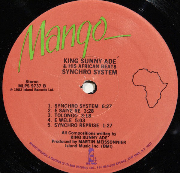 King Sunny Ade & His African Beats : Synchro System (LP, Album)