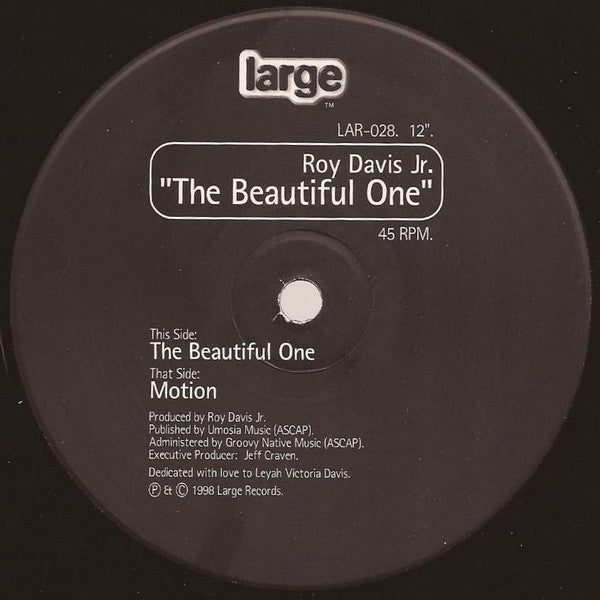 Roy Davis Jr. : The Beautiful One (12")