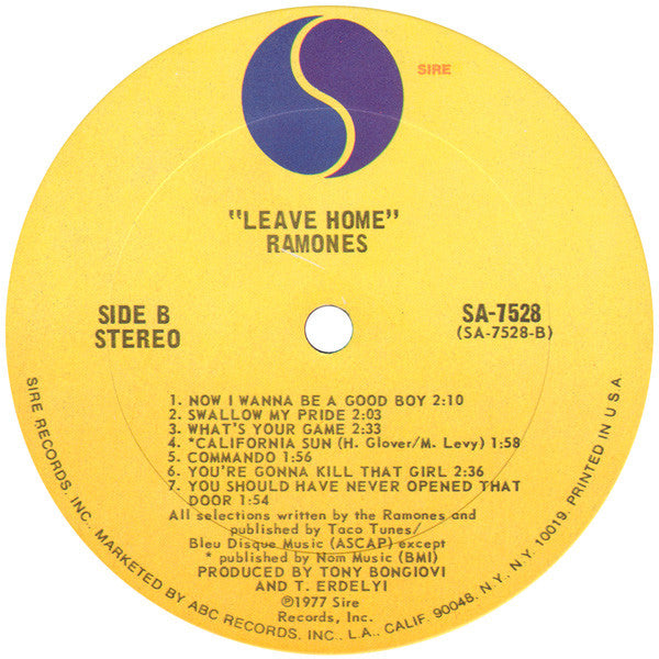 Ramones : Leave Home (LP, Album, Pit)