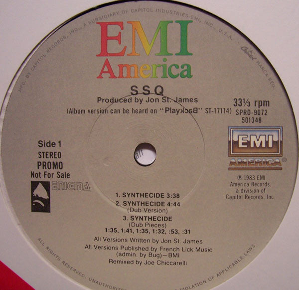 SSQ : Synthicide (12", Promo)