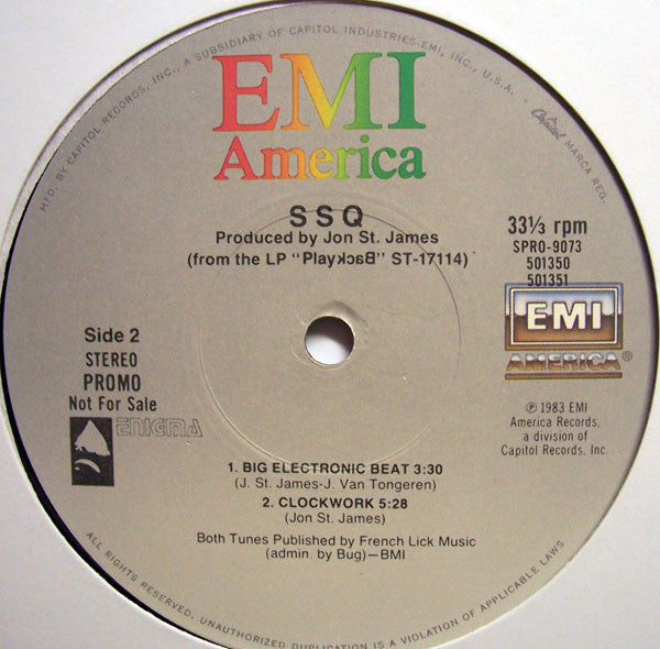 SSQ : Synthicide (12", Promo)