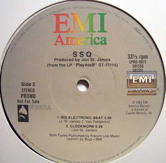 SSQ : Synthicide (12", Promo)