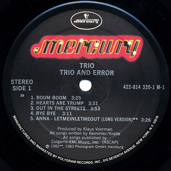 Trio : Trio And Error (LP, Album, 26 )
