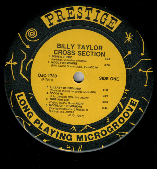 Billy Taylor : Cross Section (LP, Album, Mono, RE, RM)