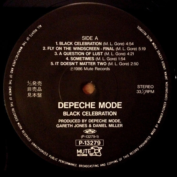 Depeche Mode : Black Celebration (LP, Album, Promo)