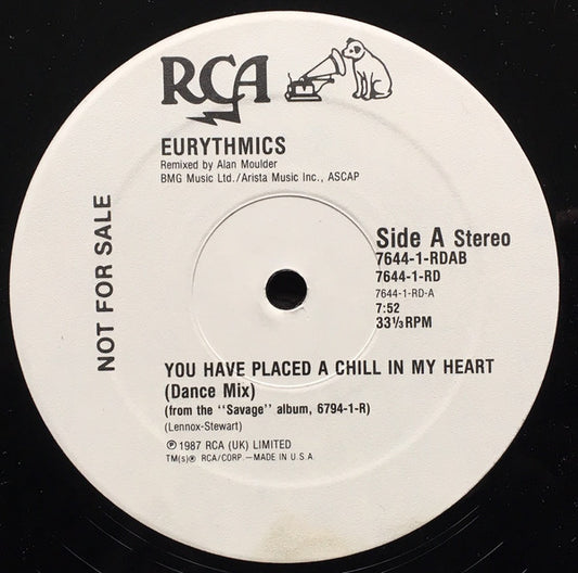 Eurythmics - You Have Placed A Chill In My Heart (Special Dance Remix) vinyl record, 12" (Near Mint (NM or M-)) | Lulo Records