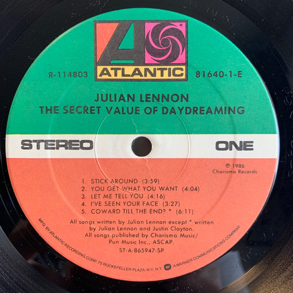 Julian Lennon : The Secret Value Of Daydreaming (LP, Album, Club)